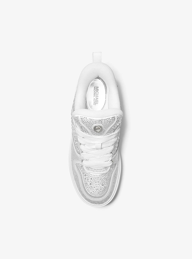 Rumi Embellished Platform Sneaker in BLANCO INTENSO | Michael Kors