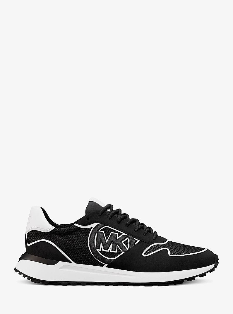 Dax Mixed-Media Trainer in BLACK | Michael Kors