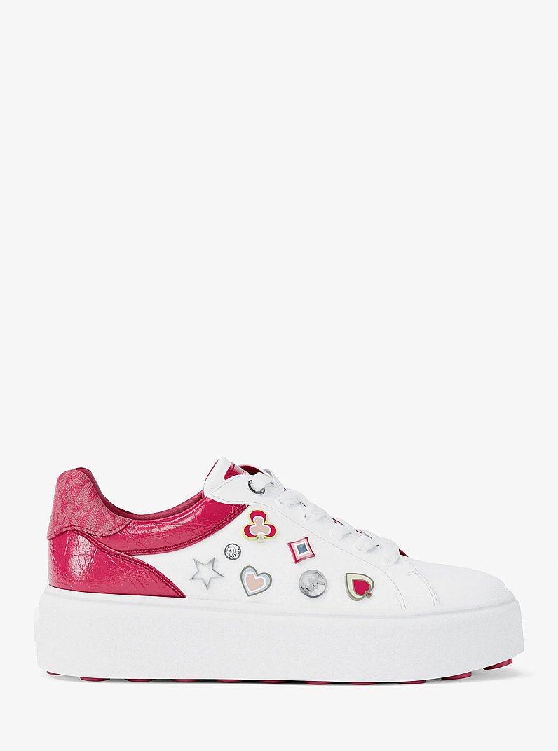 Romey Embellished Platform Sneaker in DK RASPBERRY | Michael Kors