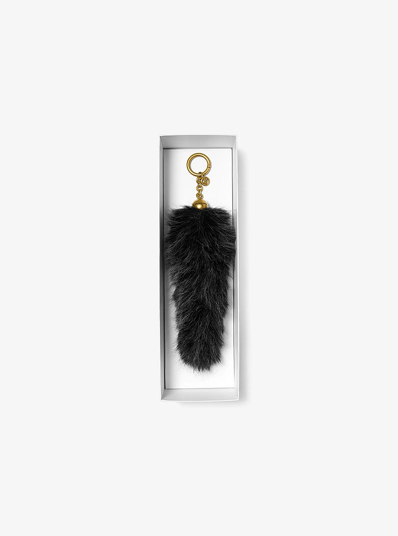 Faux Fur Bag Charm in BLACK COMBO | Michael Kors