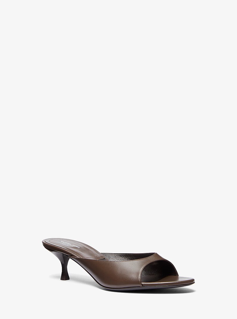 Arianna Leather Mule in JAVA | Michael Kors