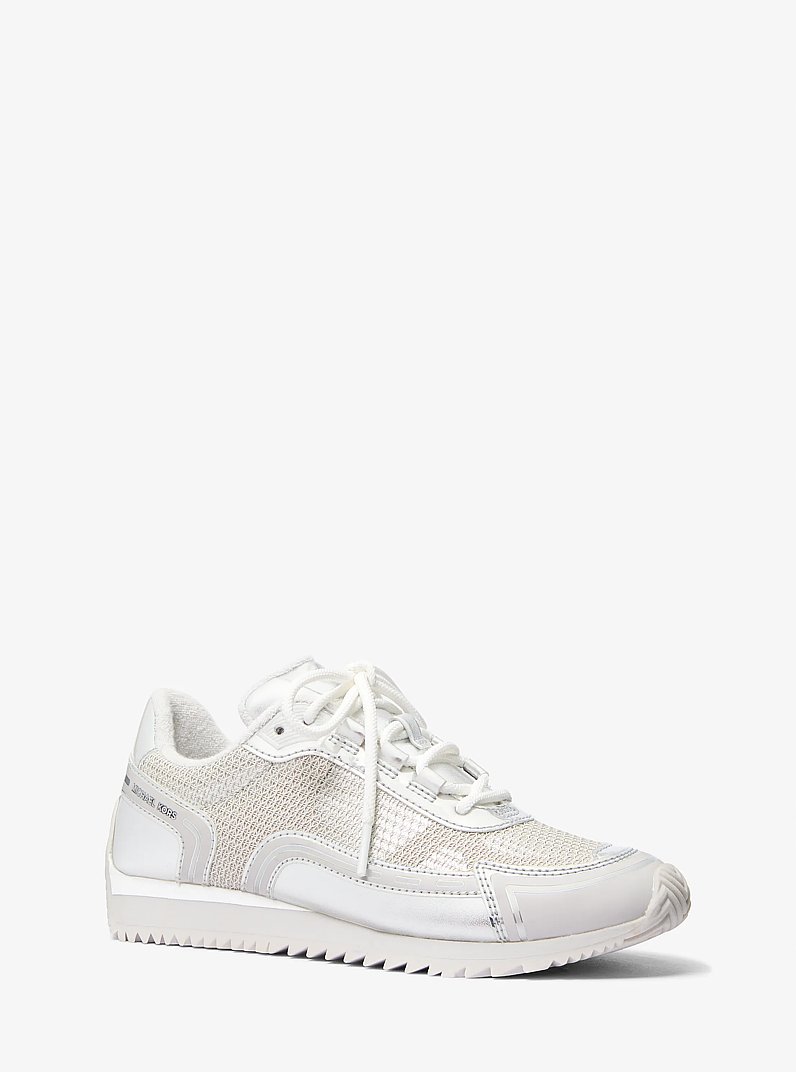 Zapatilla Byrdie de malla metalizada in PLATEADO | Michael Kors