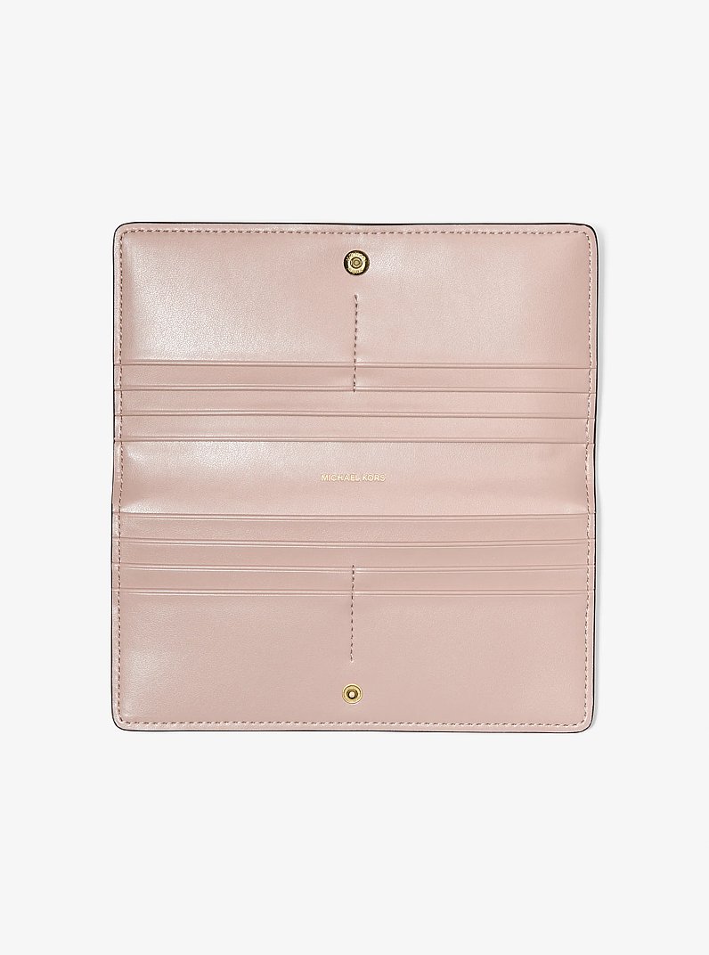 Brieftasche Bryant Large aus gekrispeltem Leder mit Druckknopfverschluss in ZARTROSA | Michael Kors