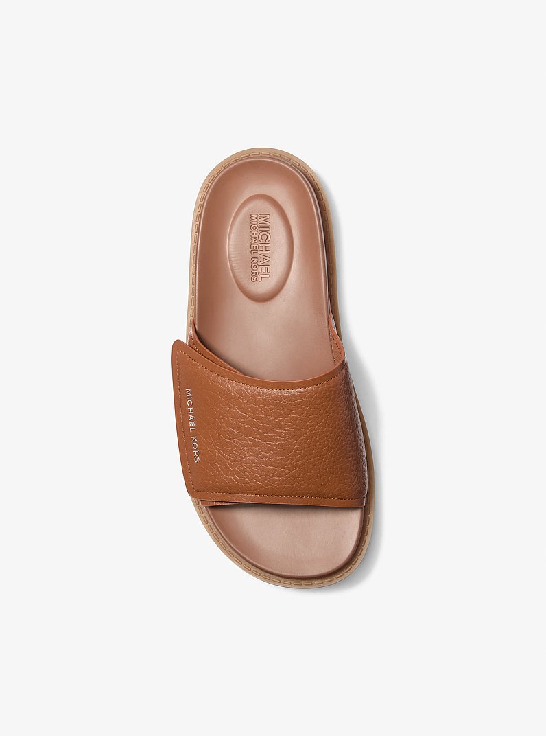Luka Slide Sandal in LUGGAGE | Michael Kors