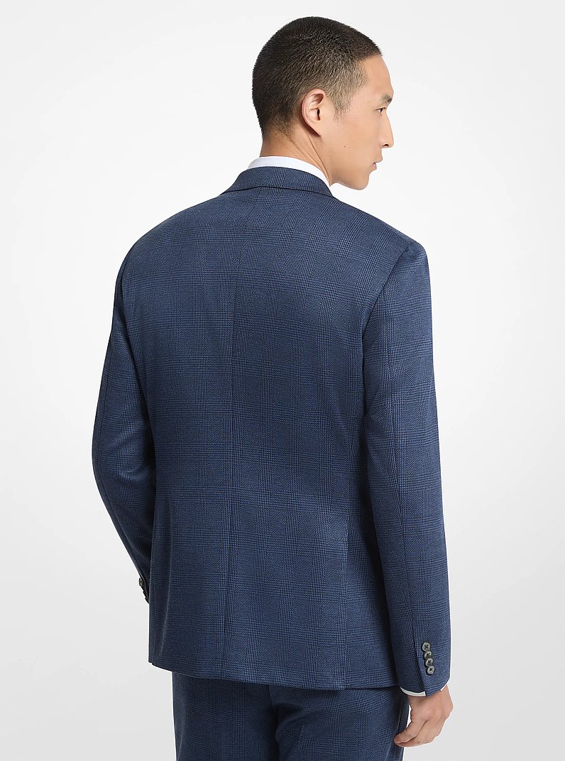Stretch Prince De Galle Knit Blazer in DARK BLUE | Michael Kors