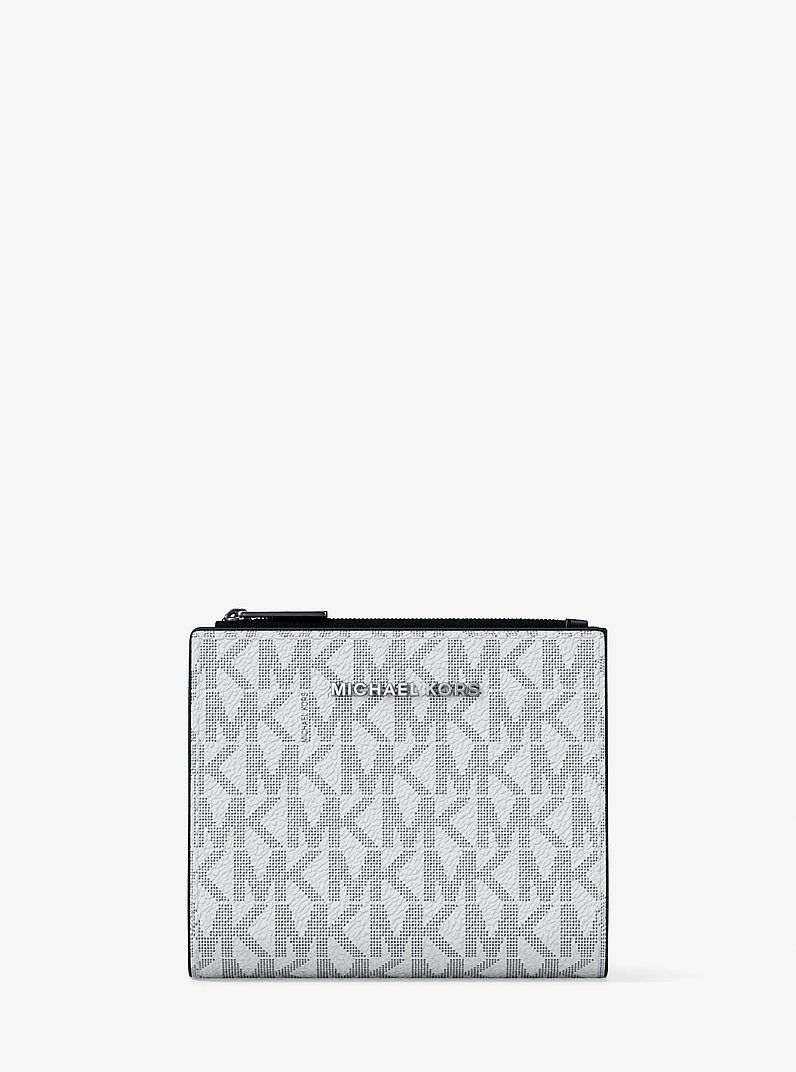 Portefeuille Hudson &agrave; logo Signature in BLANC &Eacute;CLATANT | Michael Kors