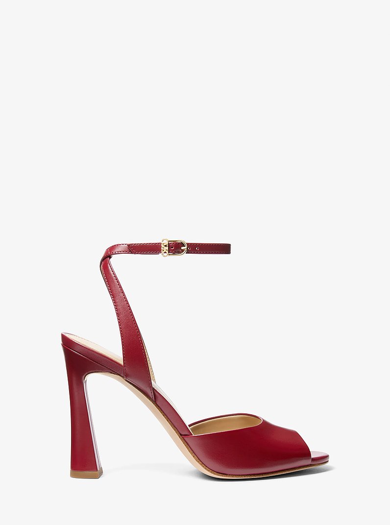 Rosie Leather Sandal in DEEP RED | Michael Kors