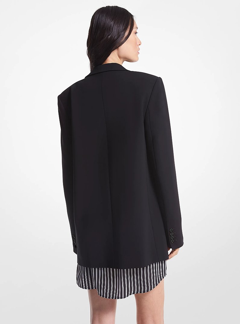 Blazer boyfriend en cr&ecirc;pe in NOIR | Michael Kors