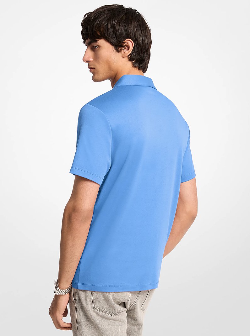 Embroidered Logo Cotton Polo Shirt