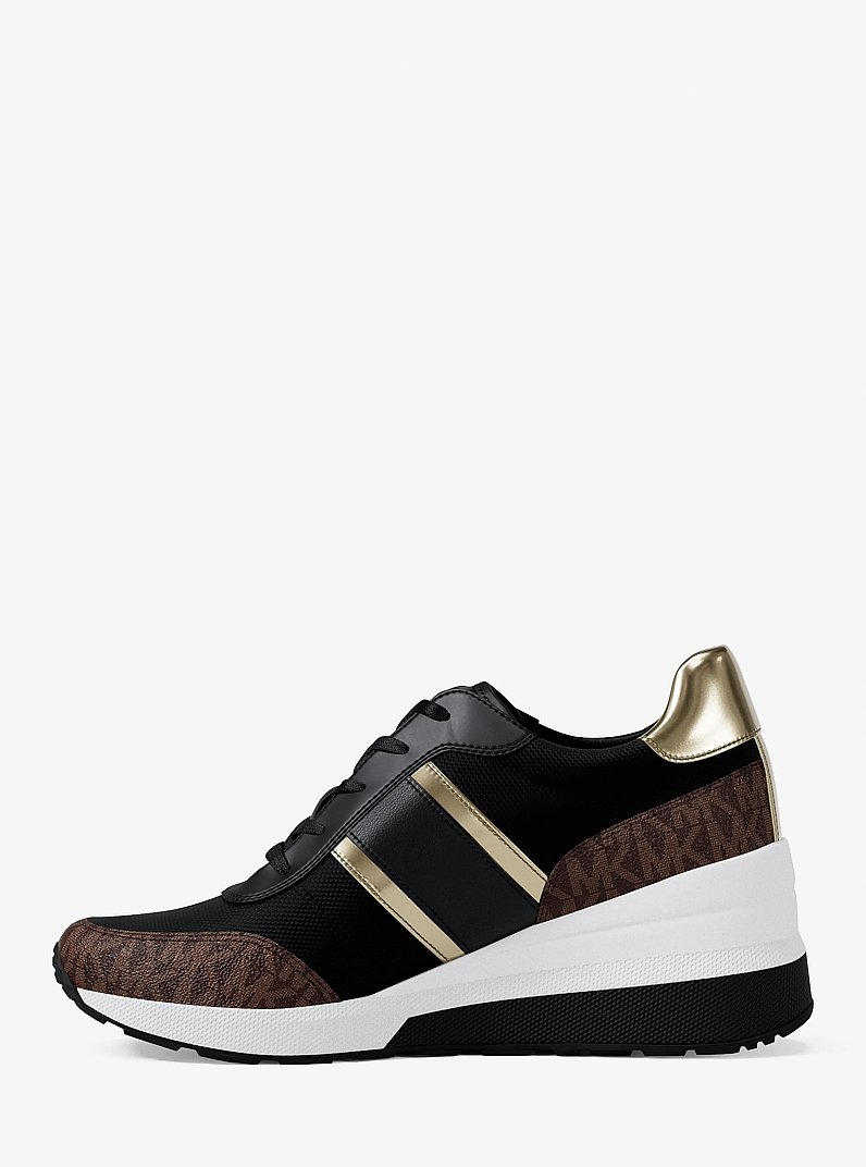 Basket Mabel en m&eacute;lange de mati&egrave;res in NOIR/BRUN | Michael Kors