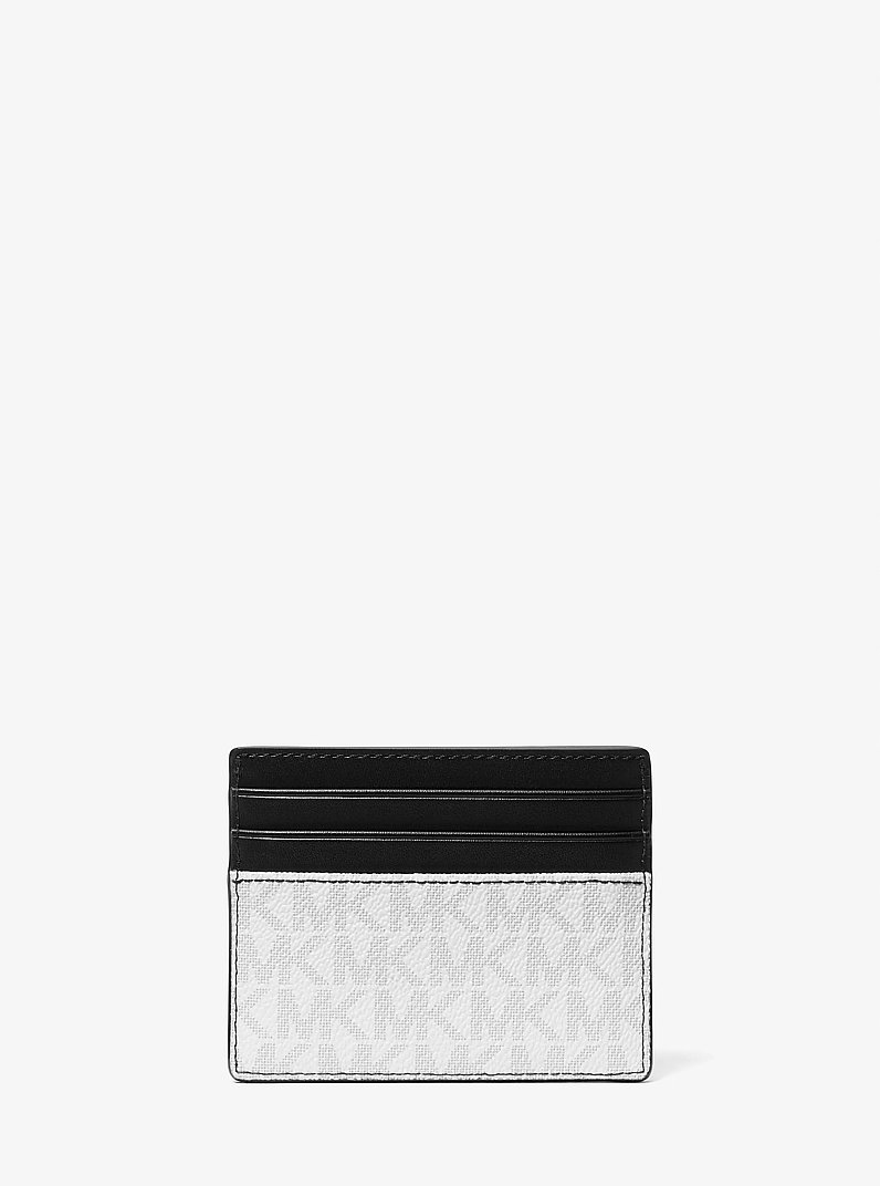 Greyson Logo Tall Card Case in BRIGHT WHT | Michael Kors