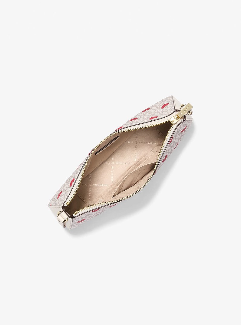 Sammy Small Printed Signature Logo Pochette in LT CREAM | Michael Kors