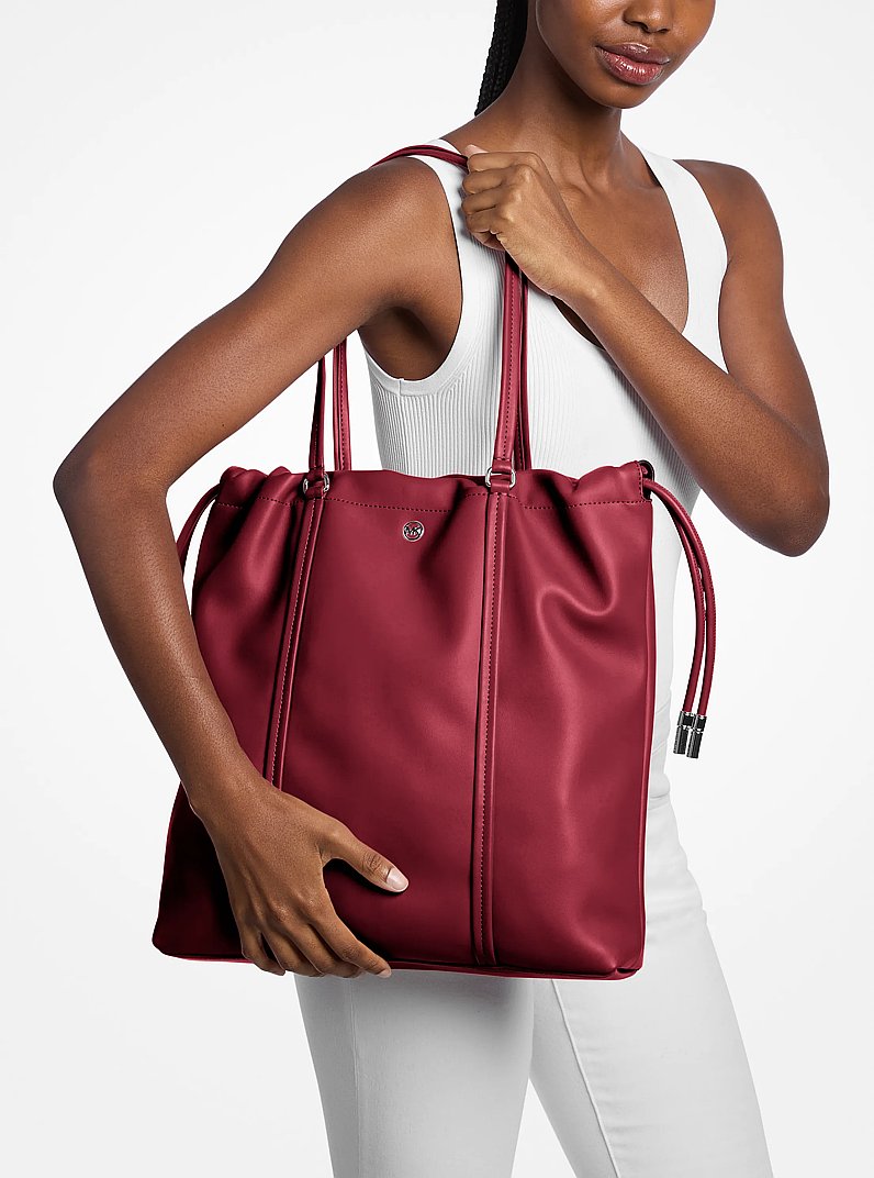 Matilda Large Cinch Tote Bag in MAROON | Michael Kors