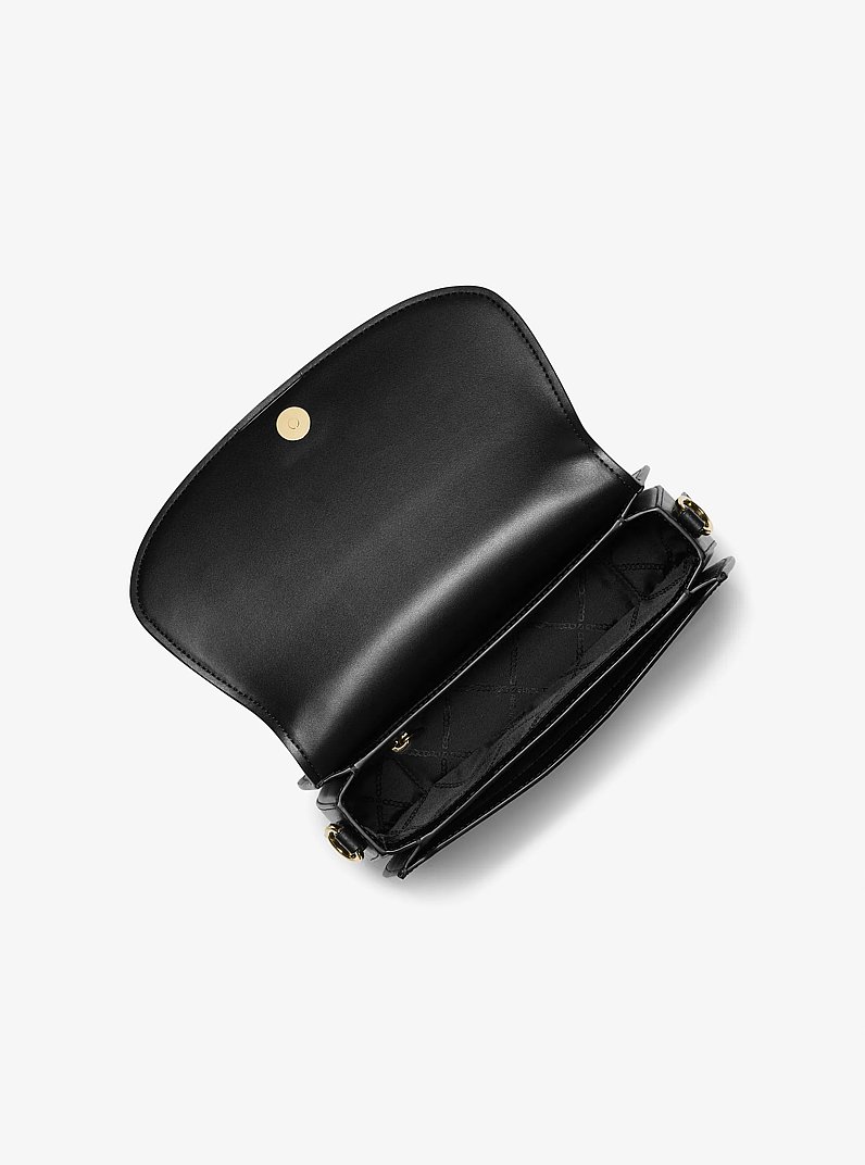 Bolso messenger Mila mediano de piel in NEGRO | Michael Kors