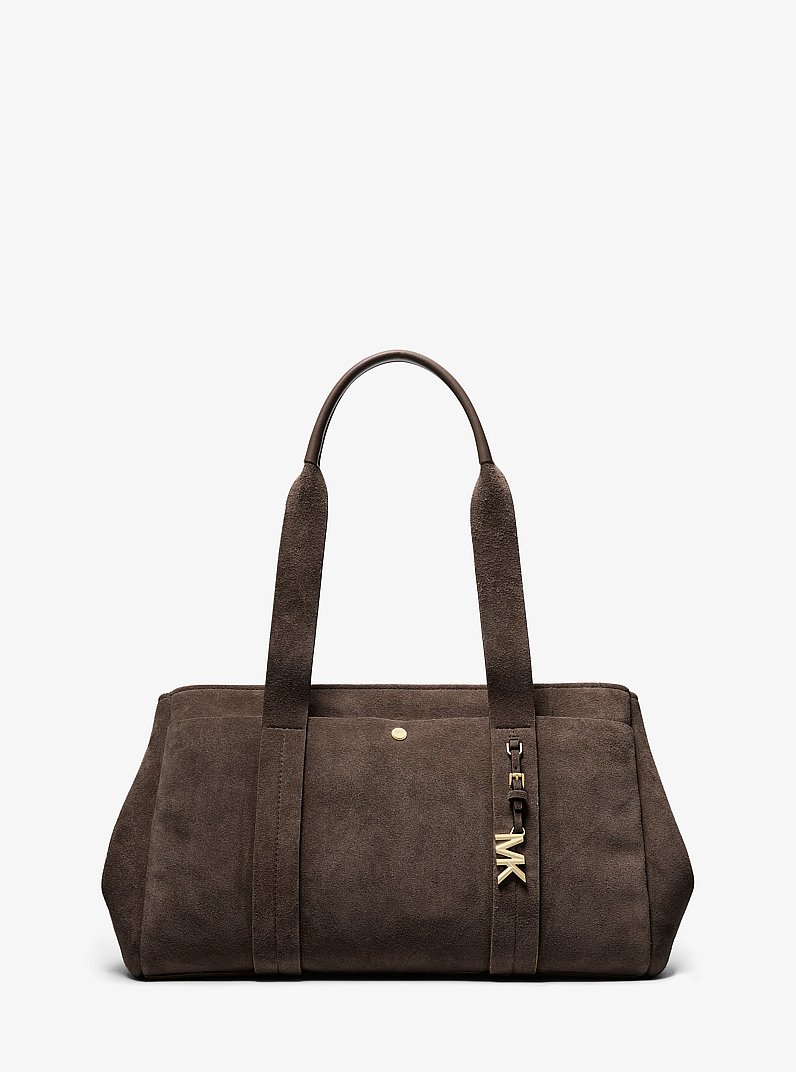 Romee Large Suede Tote Bag in CHOCOLATE | Michael Kors