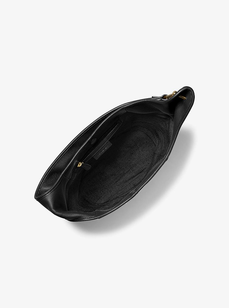 Sonny Medium Leather Shoulder Bag in BLACK | Michael Kors