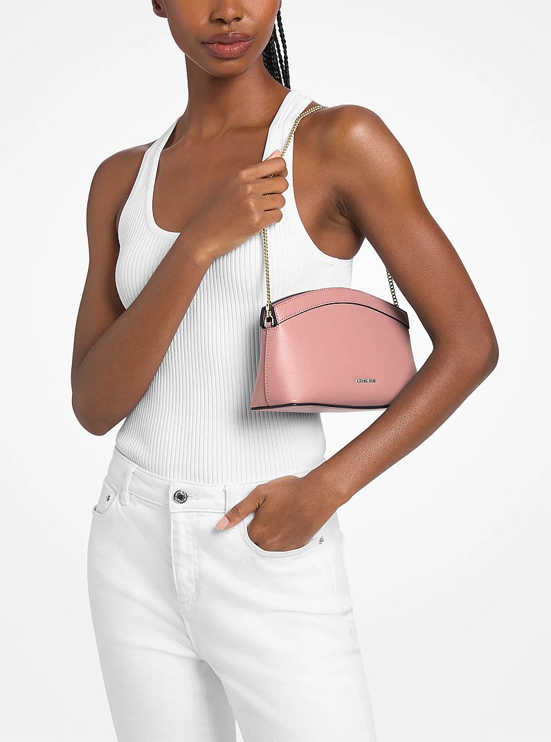 Athena Small Leather Convertible Clutch in PRIMROSE | Michael Kors