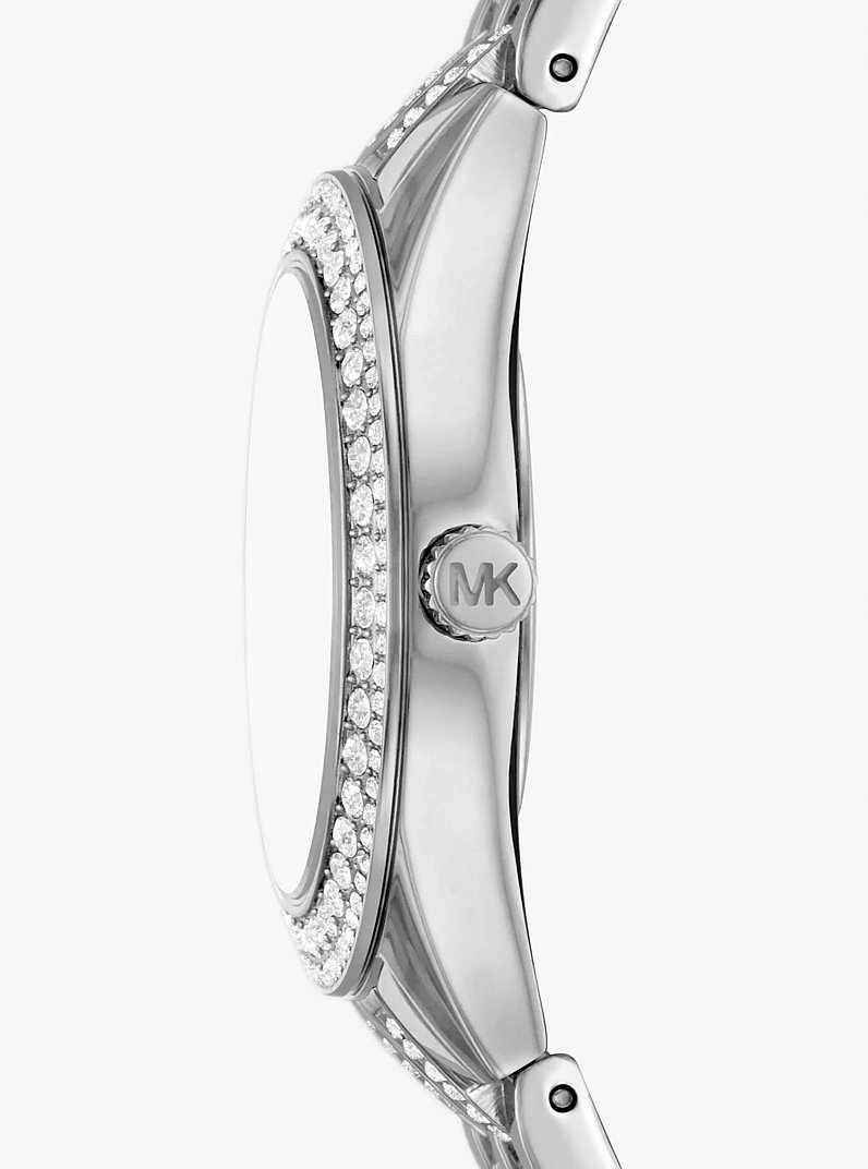 Orologio Harlowe tonalit&agrave; argento con pav&eacute; in ARGENTO | Michael Kors