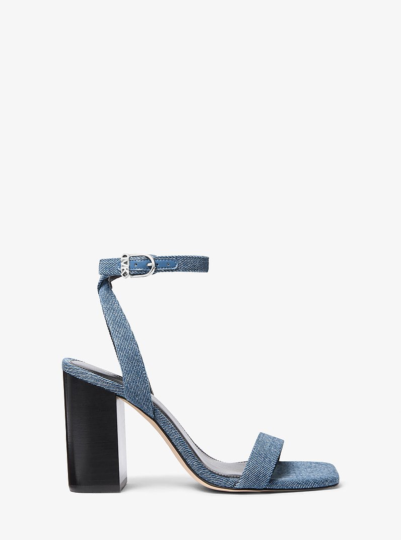 Merriam Denim Block Heel Sandal in UNION WASH | Michael Kors