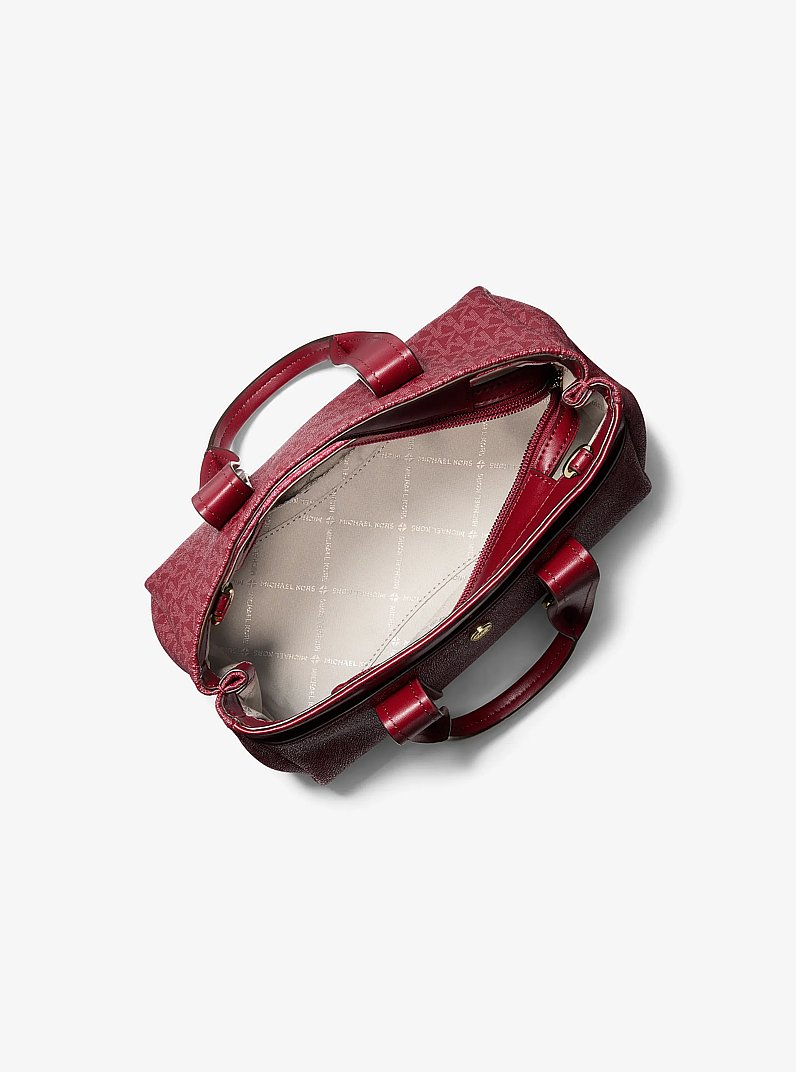 Henkeltasche Foster Extra-Small mit Signature-Logomuster in DUNKELROT | Michael Kors