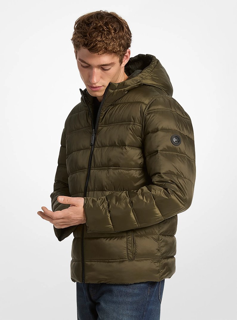 Signature Logo Reversible Jacket in OLIVE | Michael Kors