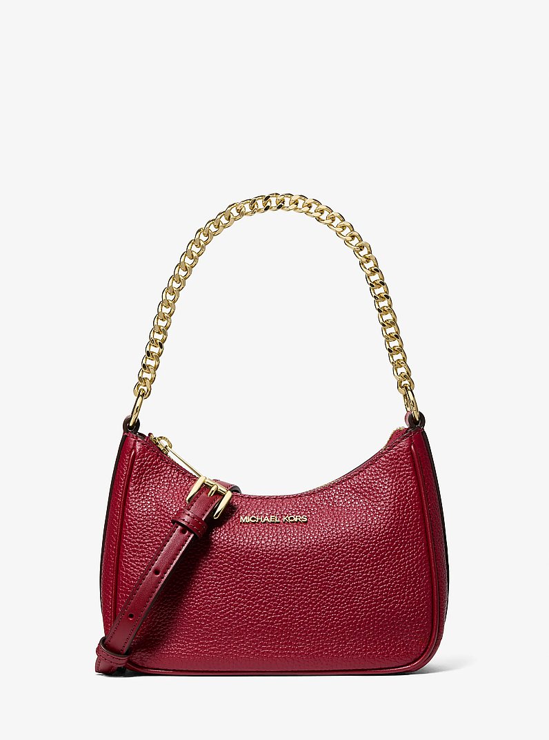 Jet Set Travel Small Pebbled Leather Convertible Crossbody Bag in