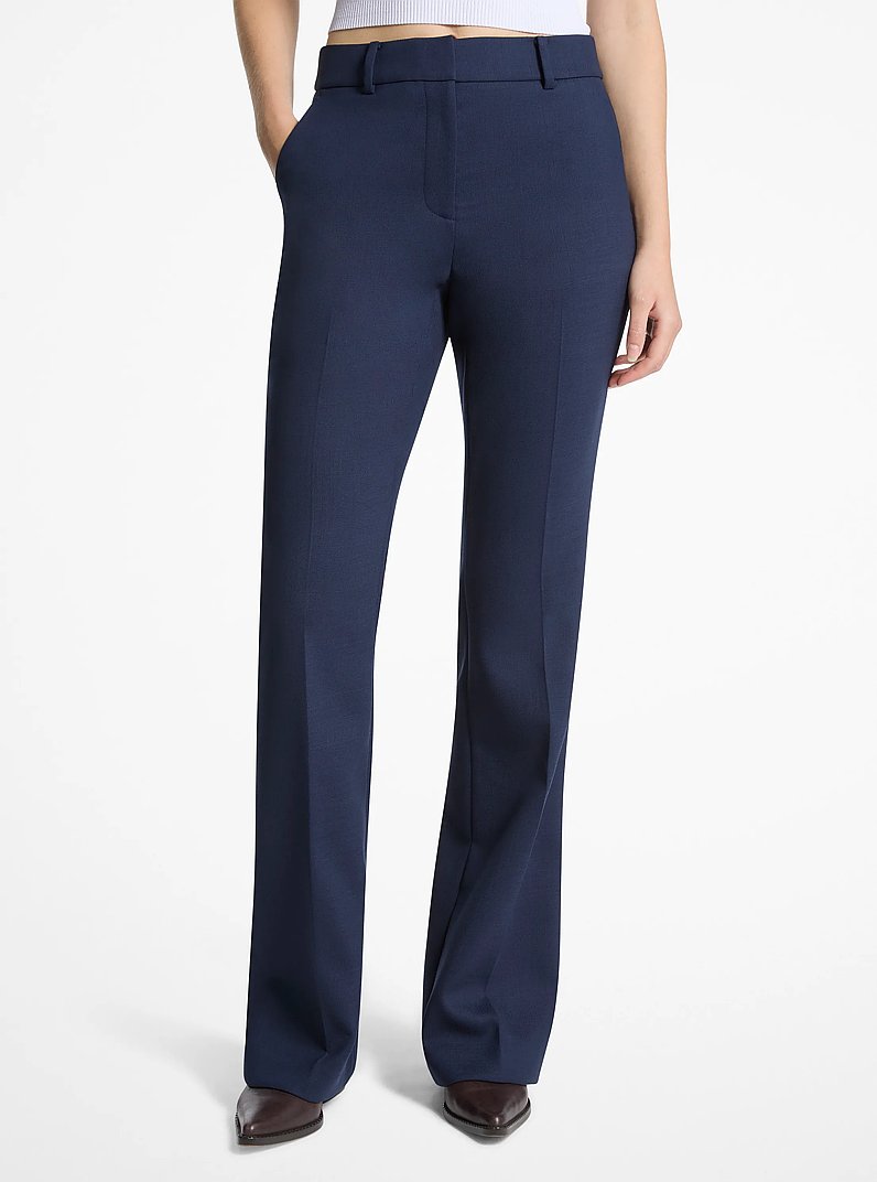 Bootcut-Hose aus Wollmischung mit Stretch in MIDNIGHTBLUE | Michael Kors