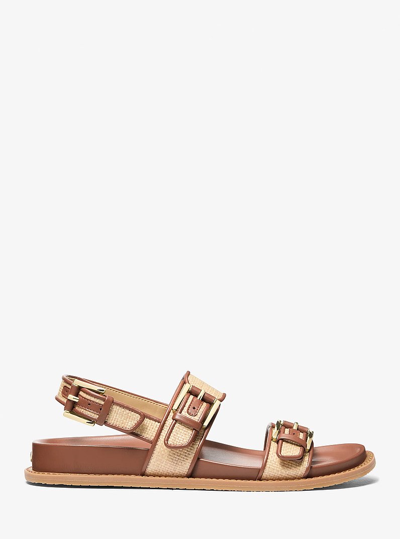 Nia Woven  Sandal in LUGGAGE | Michael Kors