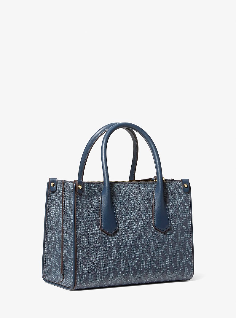 Henkeltasche Maple Small mit Signature-Logomuster in NAVYBLAU | Michael Kors