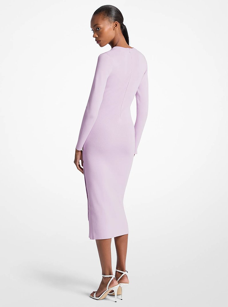Vestido con ojales en mezcla de viscosa in QUARTZ | Michael Kors