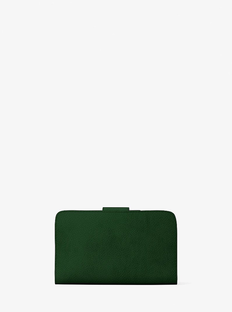 MK Pop Charm Medium Nubuck Wallet in MOSS | Michael Kors
