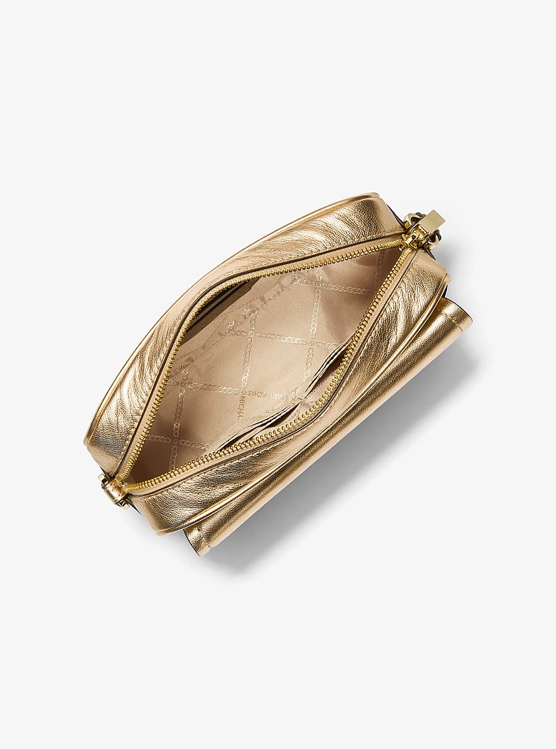 Sac &agrave; bandouli&egrave;re Parker de taille moyenne en cuir m&eacute;tallis&eacute;