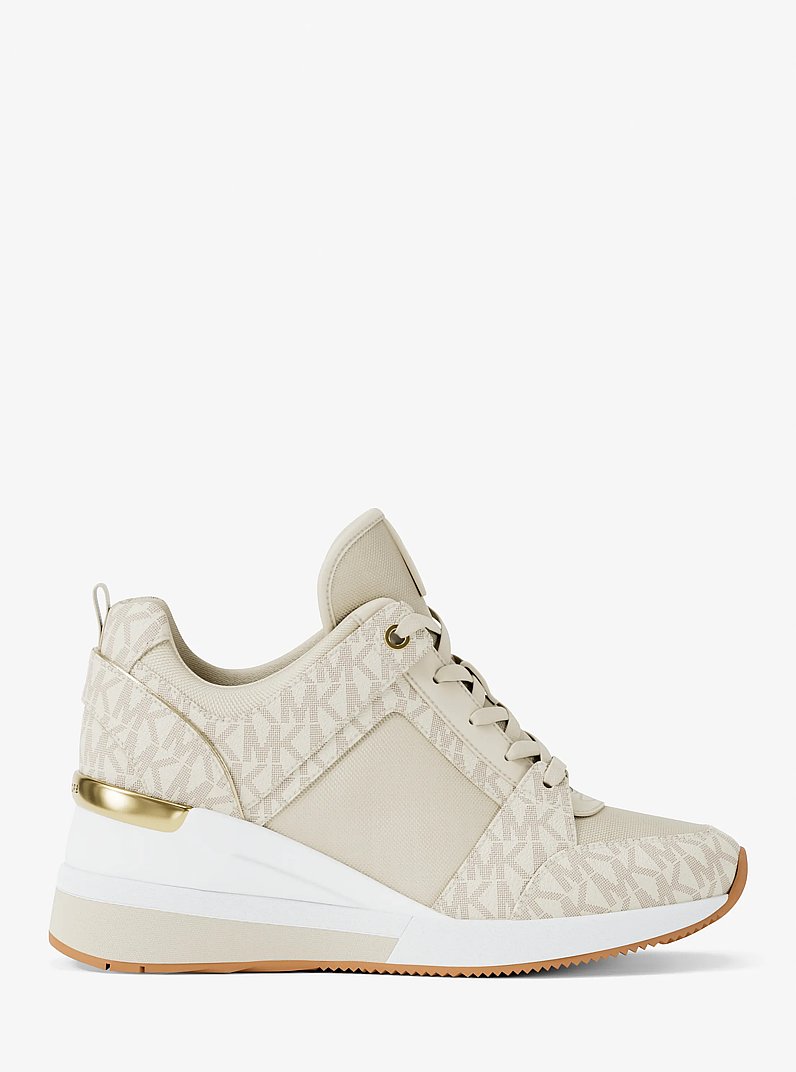Georgie Signature Logo Trainer in VANILLA COMBO | Michael Kors