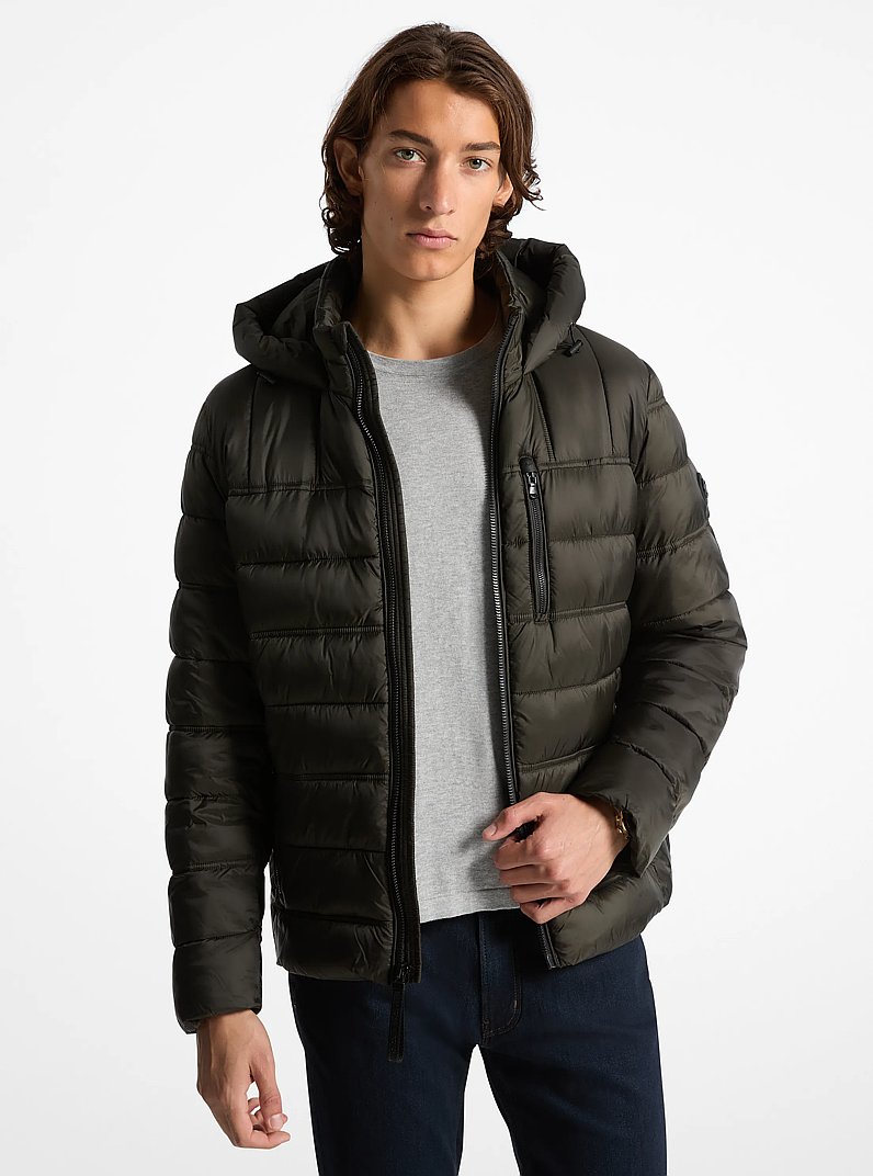 Banff Quilted Nylon Puffer Jacket in OLIVE | Michael Kors