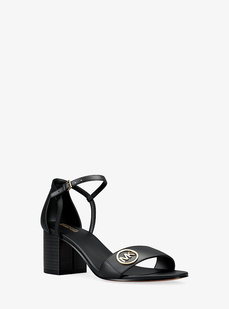 Hannah Block Heel Sandal in BLACK | Michael Kors