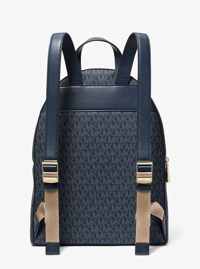 Mochila Sally 2 en 1 mediana con logotipo in AZUL OSCURO/AZUL P&Aacute;LIDO | Michael Kors