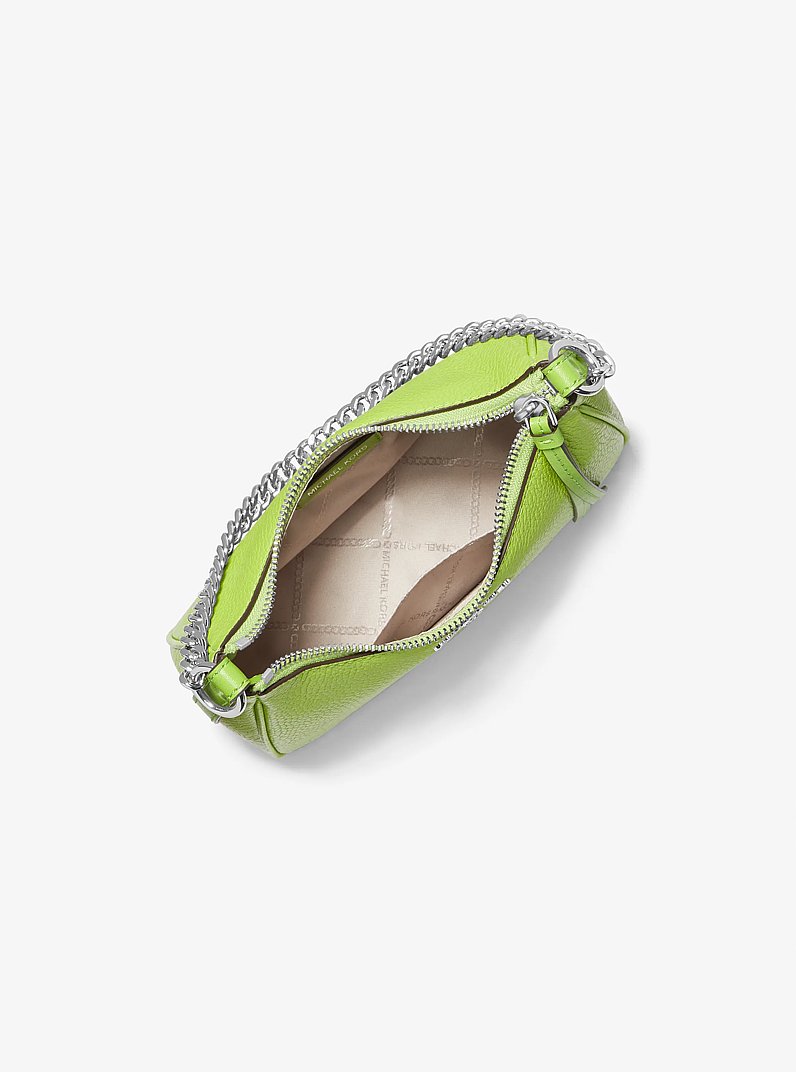Jet Set Charm Small Leather Pochette in PEAR | Michael Kors