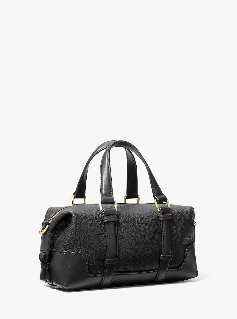 Teddi Extra-Small Textured Slouchy Crossbody Bag in BLACK | Michael Kors