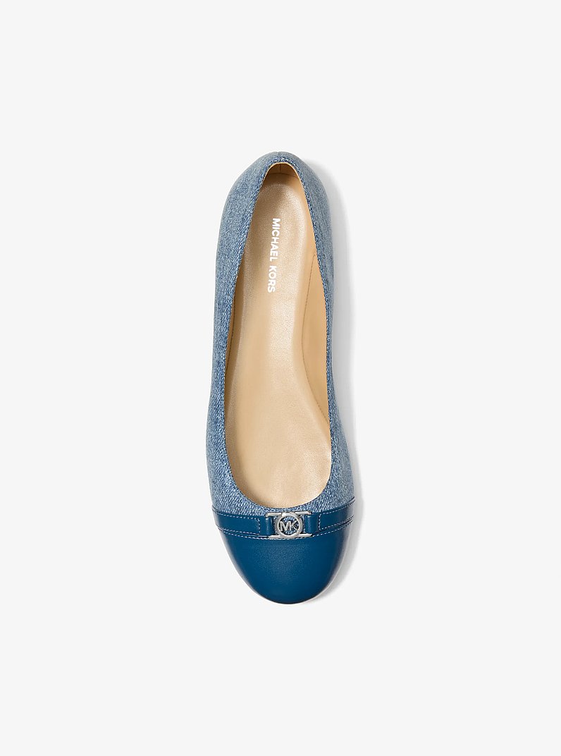 Mandy Denim Ballet Flat in NEW HRZN WSH | Michael Kors