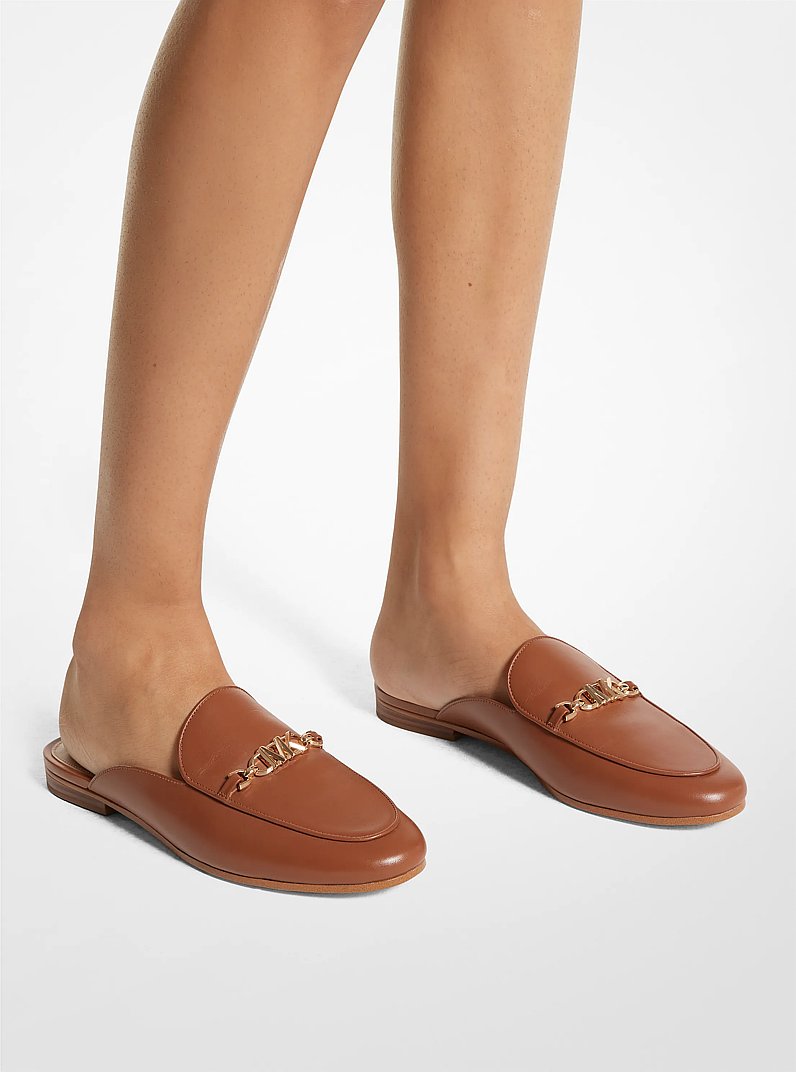 Tiffanie Leather Mule in LUGGAGE - Sale | Michael Kors [US]