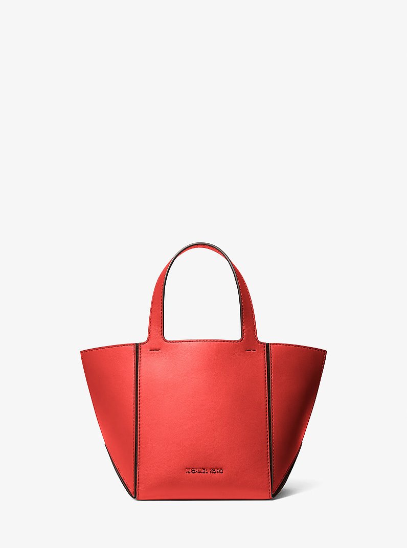 Jordi Small Leather Tote Bag in BURNT SIENNA | Michael Kors