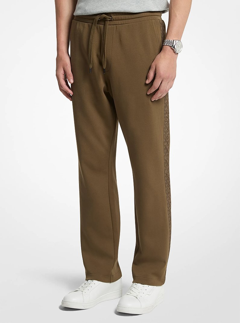 Cotton Blend Track Pants in DUFFLE | Michael Kors