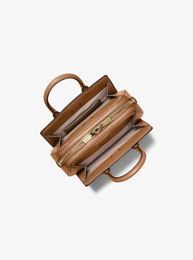 Laila Extra-Small Signature Logo Crossbody Bag in BRN/ACORN | Michael Kors