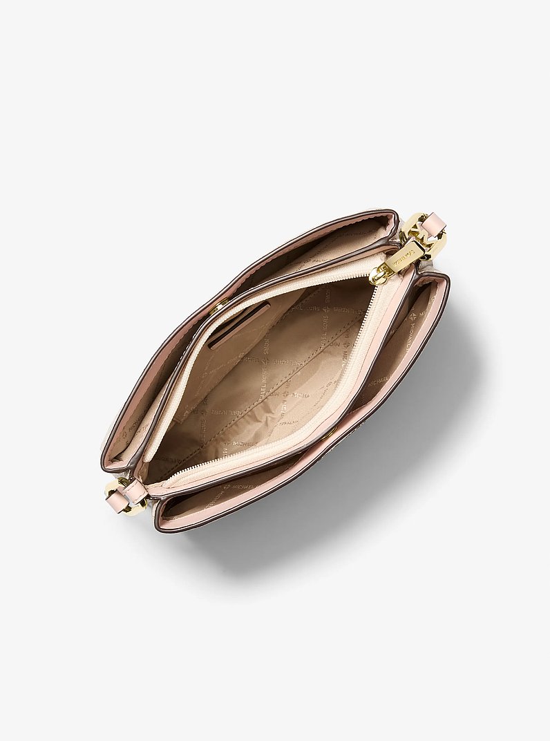 Trisha Medium Logo Crossbody Bag in PWD BLSH MLT | Michael Kors