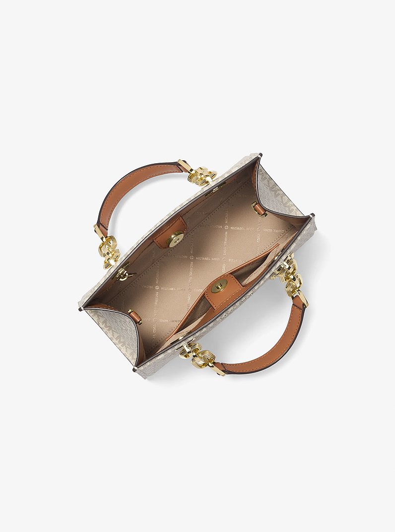 Petit sac Cynthia avec logo Signature in VANILLE/NOISETTE | Michael Kors