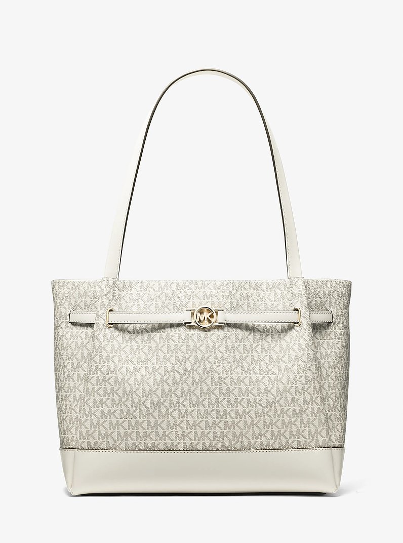 Reed Large Signature Logo Tote Bag in CREMA CLARO MULTICOLOR | Michael Kors