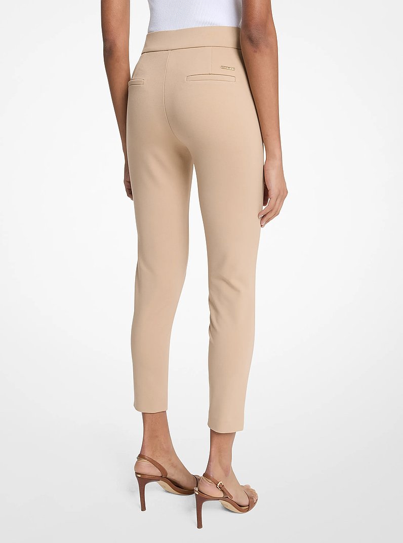 Viscose Blend Zip Pants in BUFF | Michael Kors