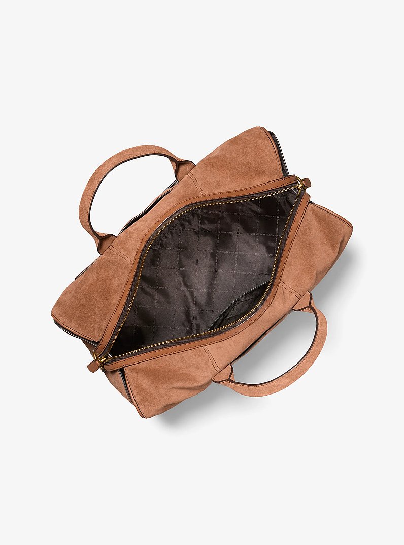 Freizeittasche Nicholas Medium aus Wildleder in LUGGAGE | Michael Kors