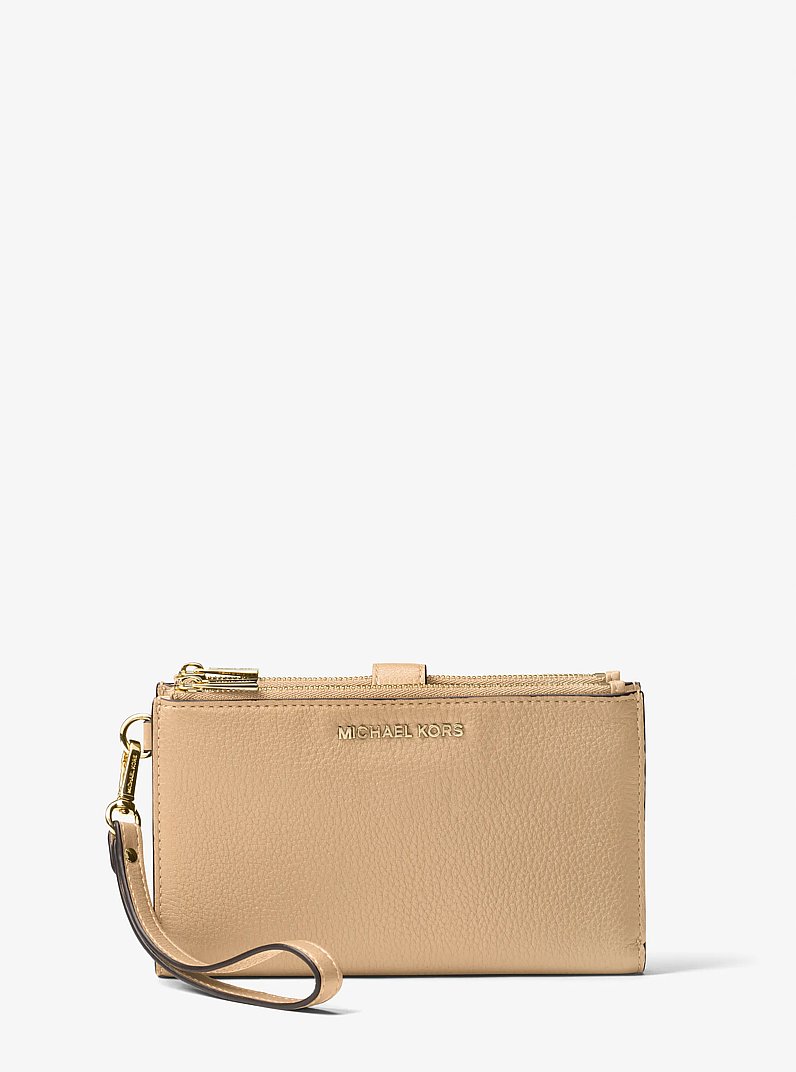 Adele Leather Smartphone Wallet in CAMEL | Michael Kors