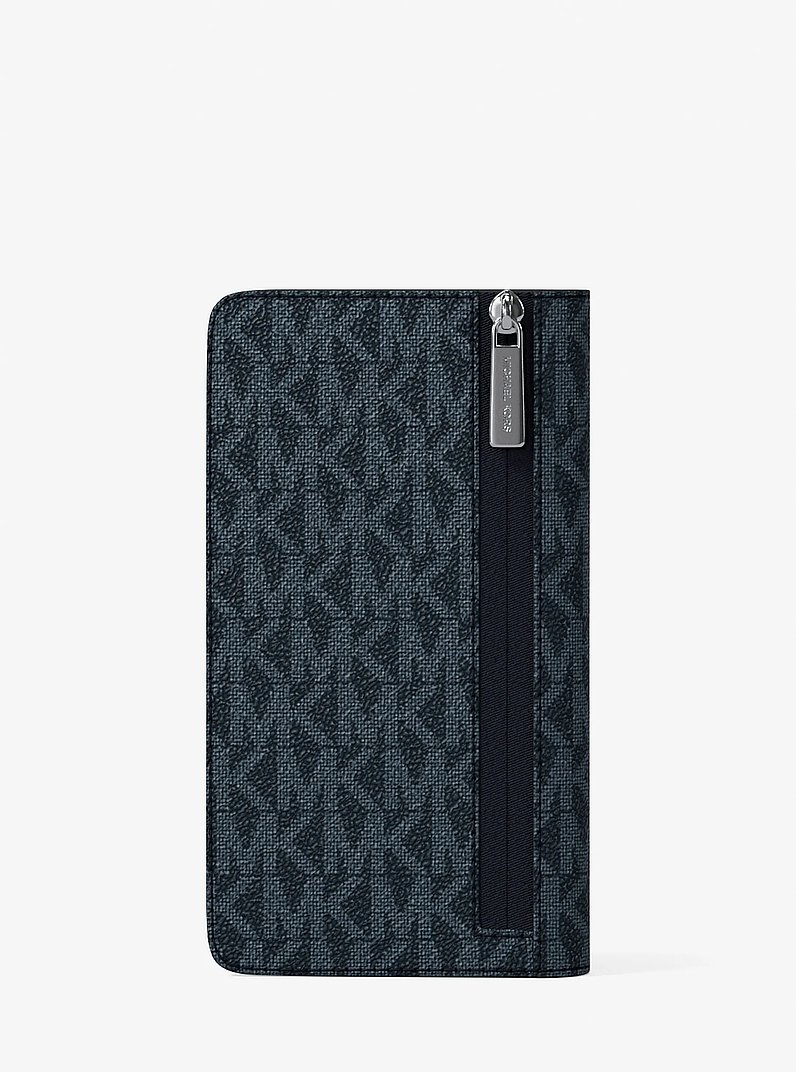 Cooper Large Logo Bi-Fold Card Case in AMIRAL/BLEU P&Acirc;LE | Michael Kors